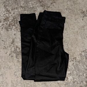 SHEIN Stylish Black Leather Pants